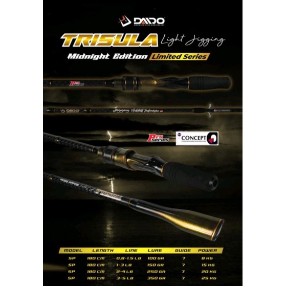 Joran JIG Daido Trisula Midnight 180cm