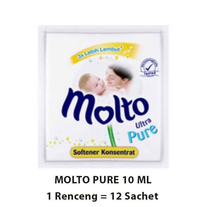 MOLTO SACHET PER RENCENG PELEMBUT DAN PEWANGI PAKAIAN (12 SACHET) - MOLTO PURE