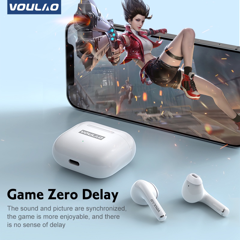 VOULAO VL3 TWS Earphone Stereo headset bluetooth 5.3 Wireless Gaming Earbuds HIFI Mendukung Android/IOS With Microphone  Stereo