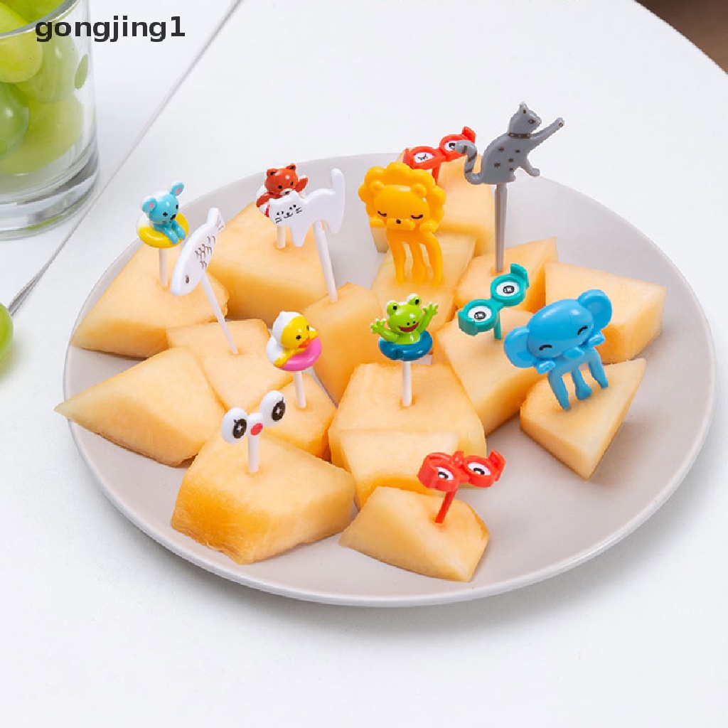 Ggg Garpu Buah Kartun Hewan Mini Garpu Anak Snack Kue Dessert Makanan Fruit Fork ID