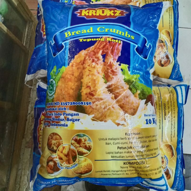

Tepung Roti / Tepung Panir / Bread Crumbs Panko Putih Kriukz 10 kg