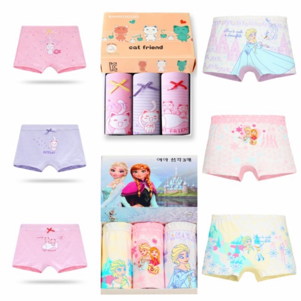 Dijual boxer anak perempuan celana dalam anak perempuan isi 3 pcs PREMIUM - 60 frozen boxer Murah