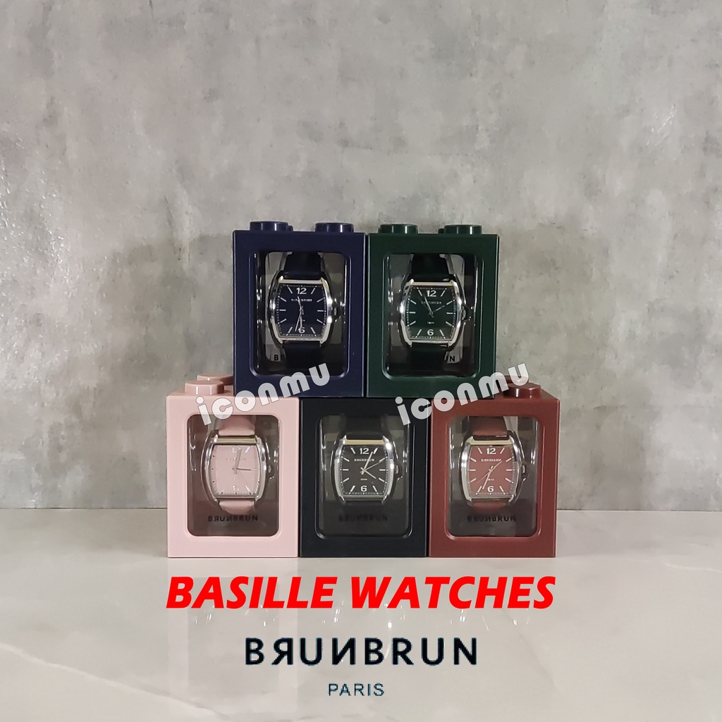 BrunBrun Paris Jam Tangan Seri BIANCA &amp; BASILLE &amp; NAYLA &amp; ARDEN  &amp; NATHAN Strap Kulit Sintetis