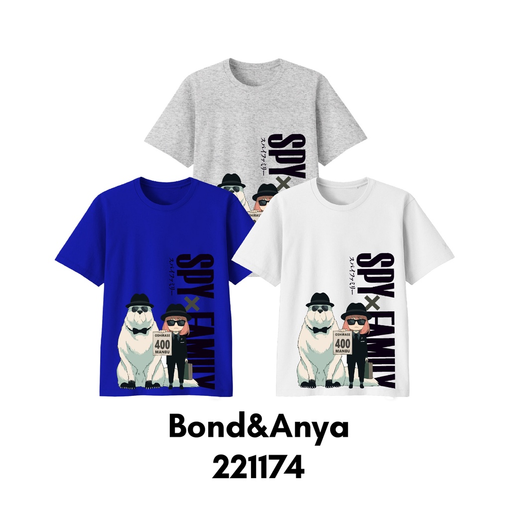 Kaos Bayi Sampai Dewasa Anime Spy x Family Bahan Katun Combed Premium 30s