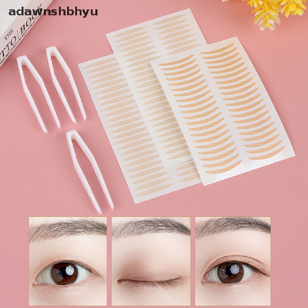 Adawnshbhyu 200pcs Invisible Lace Mesh Double Eyelid Lift Strip Tape Perekat Sticke tweezer ID