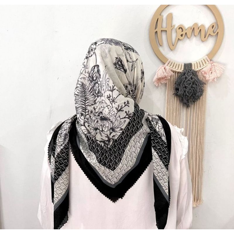 HIJAB VOAL MOTIF TERBARU/MOTIF DENAY (YJP9) /HIJAB VOAL MOTIF SEGI EMPAT/HIJAB SEGI EMPAT VOAL MOTIF