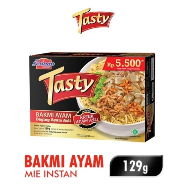 Jual Mie Sedaap Mie Instan Tasty Bakmi Ayam 129g Shopee Indonesia