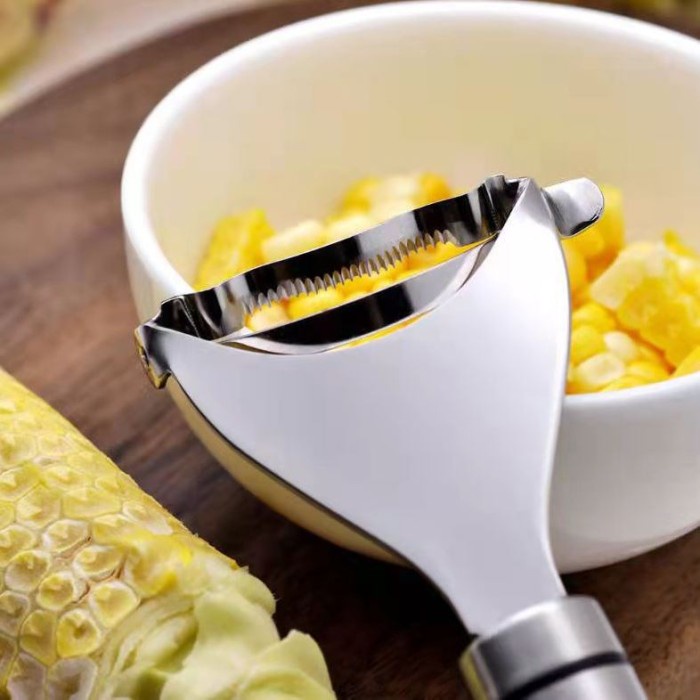 Pengupas Biji Jagung Peeler Stainless Tebal Corn Stripper Serutan Pemipil Jagung Pipil