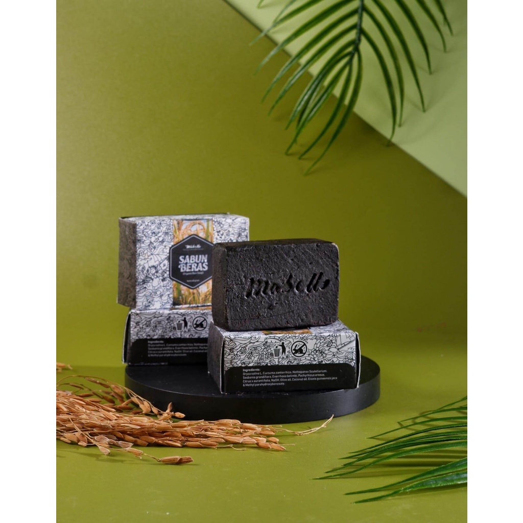Sabun LULUR Beras Hitam pemutih badan mabello -  Bedda lotong beda lotong lontong SYB BPOM