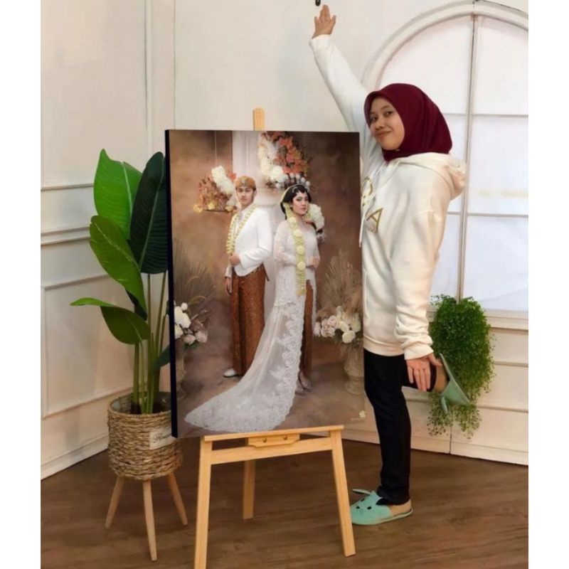 CETAK FOTO 40X60  BINGKAI PAPAN MDF BAHAN MDF MINIMALIS