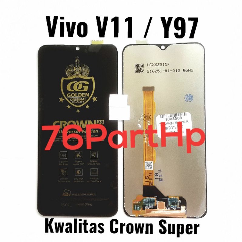 Lcd Touchscreen Fullset kwalitas Crown super Vivo V11 - Y97 - Hitam