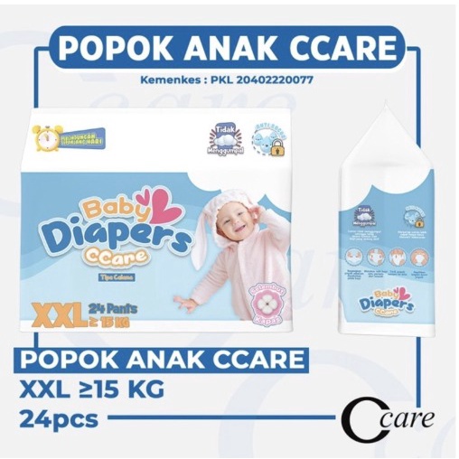 [MH] Pempers Pants Popok Baby Diapers C-Care Size XXL Isi 24 Pcs