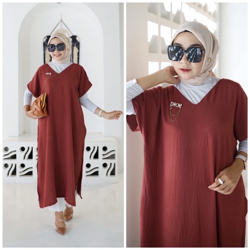 ERINA DRESS FREESIZE CRINCLE AIRFLOW VIRAL KEKINIAN