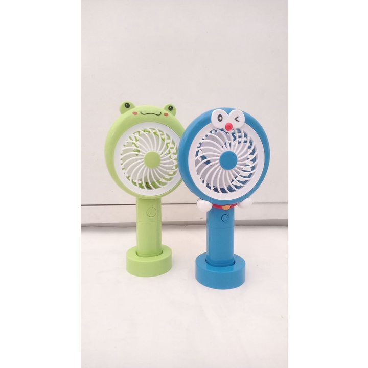 KIPAS ANGIN PORTABLE KARAKTER+LAMPU KIPAS PORTABLE