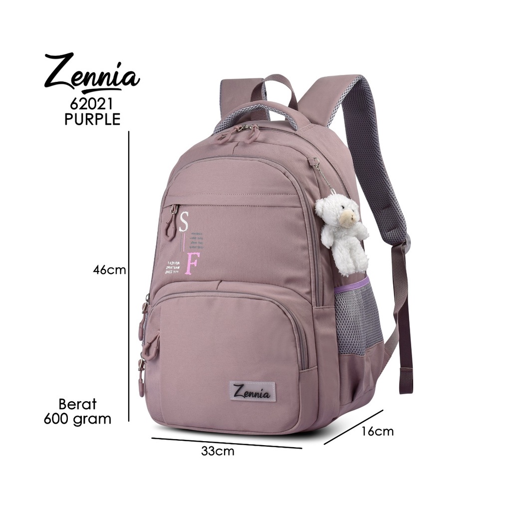 Tas Ransel Wanita Zennia 62021 Tas Sekolah Anak Perempuan Tas Travelling