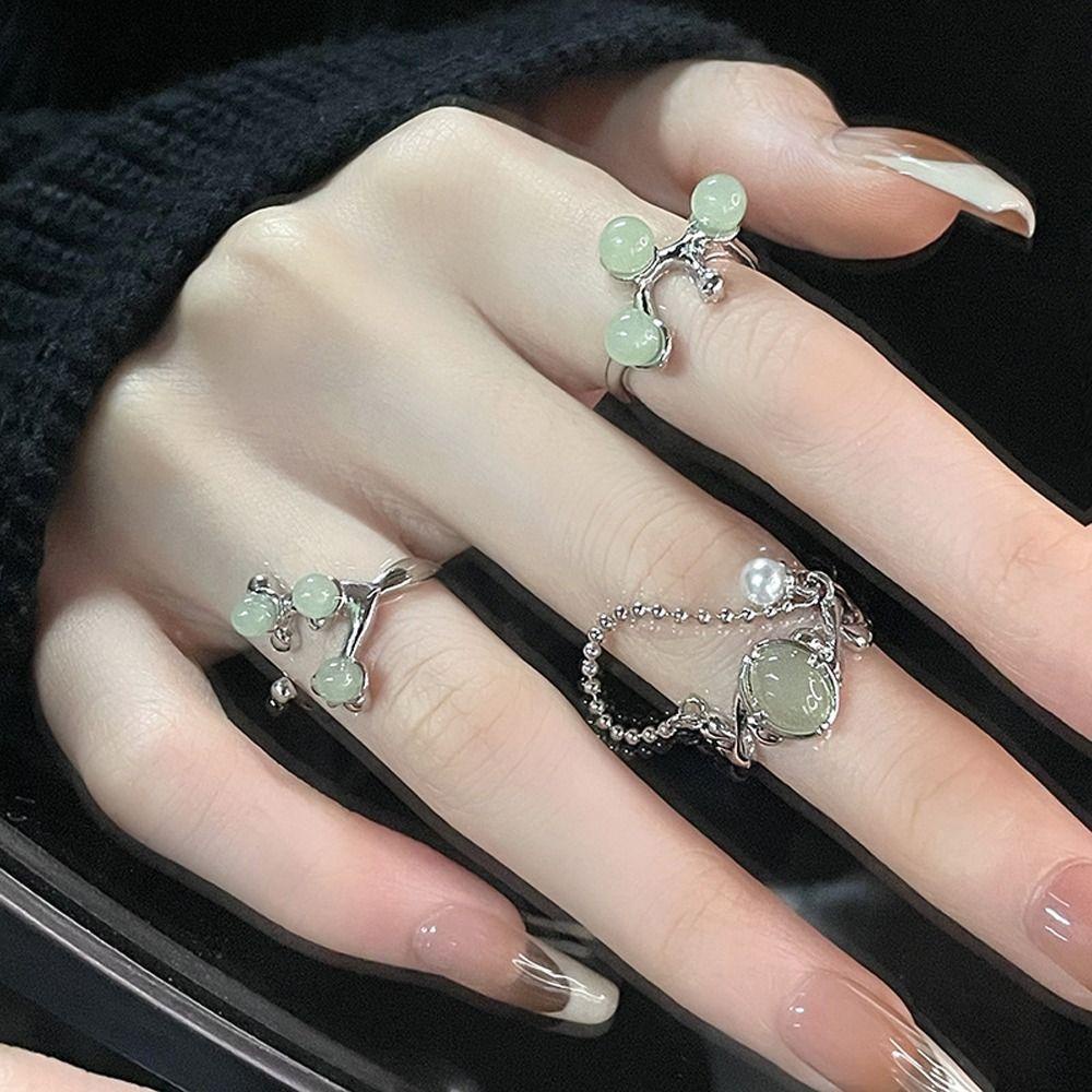 Mxbeauty Wanita Cincin Halus Vintage Gadis Hadiah Rumbai Niche Desain Pembukaan Rings Cooper Fashion Perhiasan