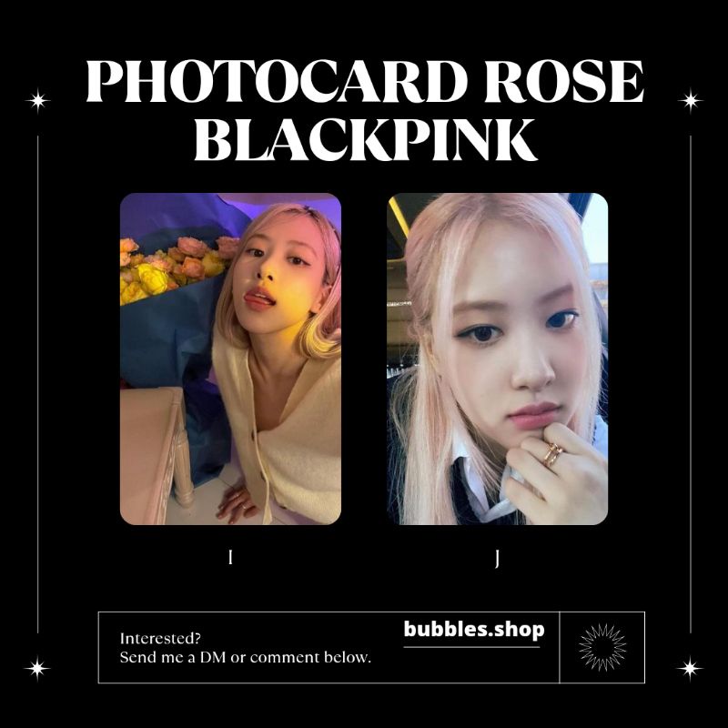 PHOTOCARD UNOFFICIAL ROSE BLACKPINK SELCA