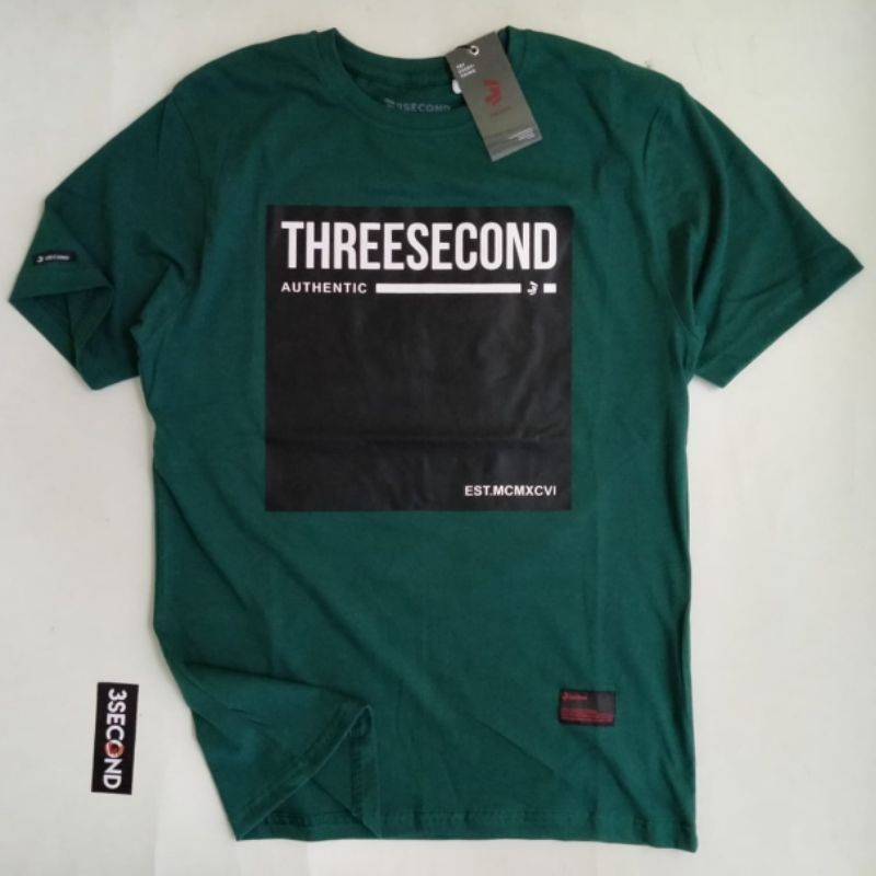 KAOS 3SECOND MURAH FREE STIKER BAJU PRIA KAOS DISTRO THREESECOND FULLPRINT