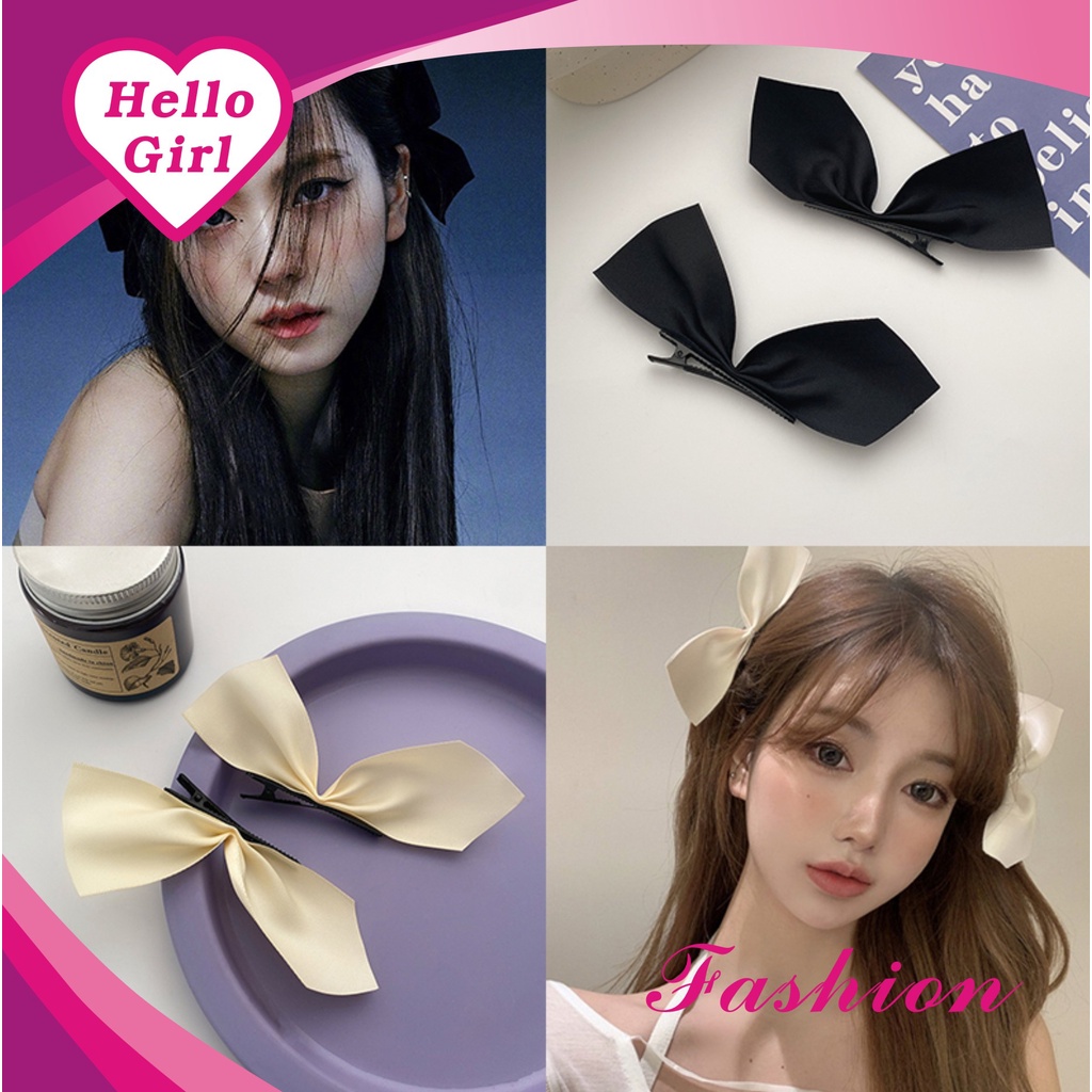 (Hello Girl)F176 Jepit Rambut Pita /Korean Bowknot Hairclip Import