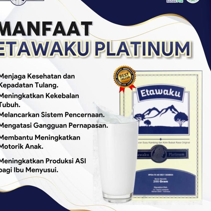 

✔ SUSU KAMBING ETAWAKU PLATINUM 200 GRAM - ATASI ASMA TBC DAN BRONKHITIS Trend