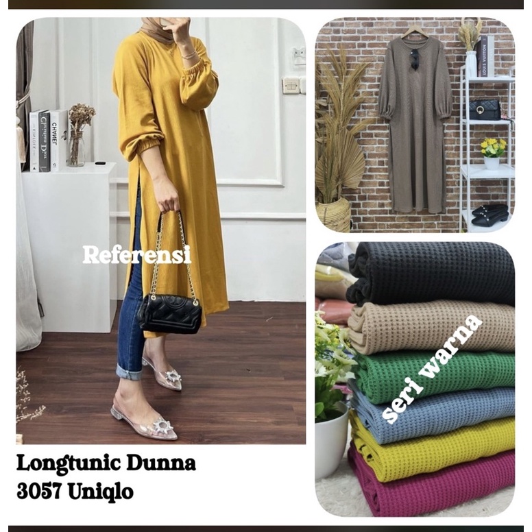 long tunic dunna long tunik kaos knit merk clarke midi uniqlo