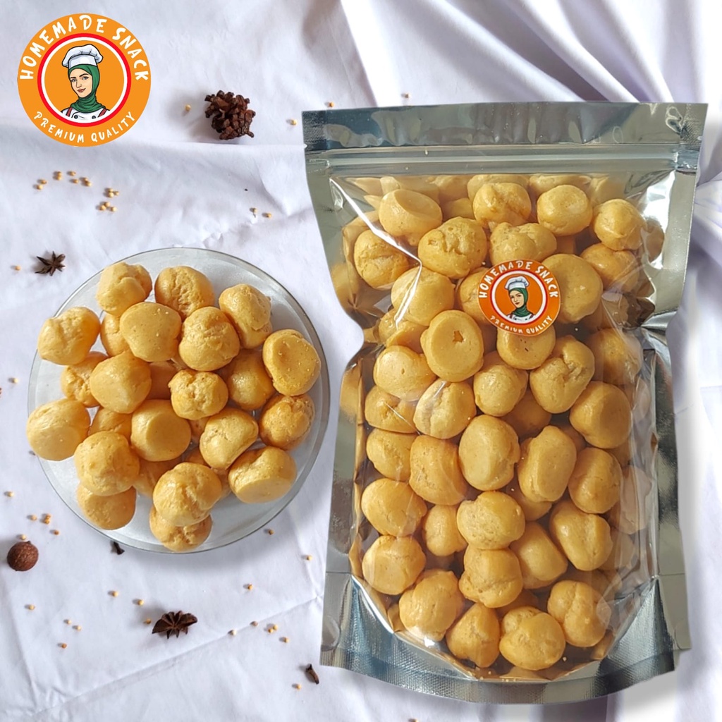 

Homemade Snack - Kue Sus Kering Original Homemade Biskuit Soes Mini Original Snack Halal Kualitas Premium