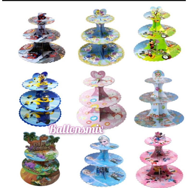 stand cup cake 3 tier karakter