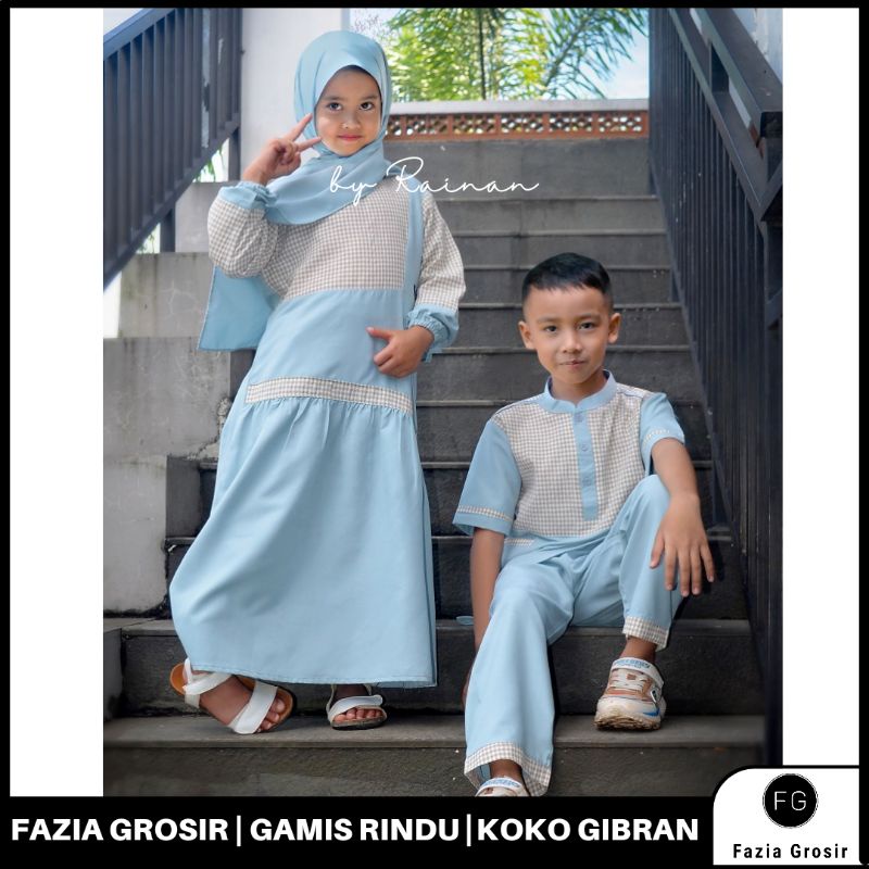 Baru Set Gamis RINDU by Rainan ORI umur 1 sampai 13 tahun Gamis Anak Perempuan Bahan Adem umur 7 8 9 10 11 12 13 tahun Gamis Anak Tanggung