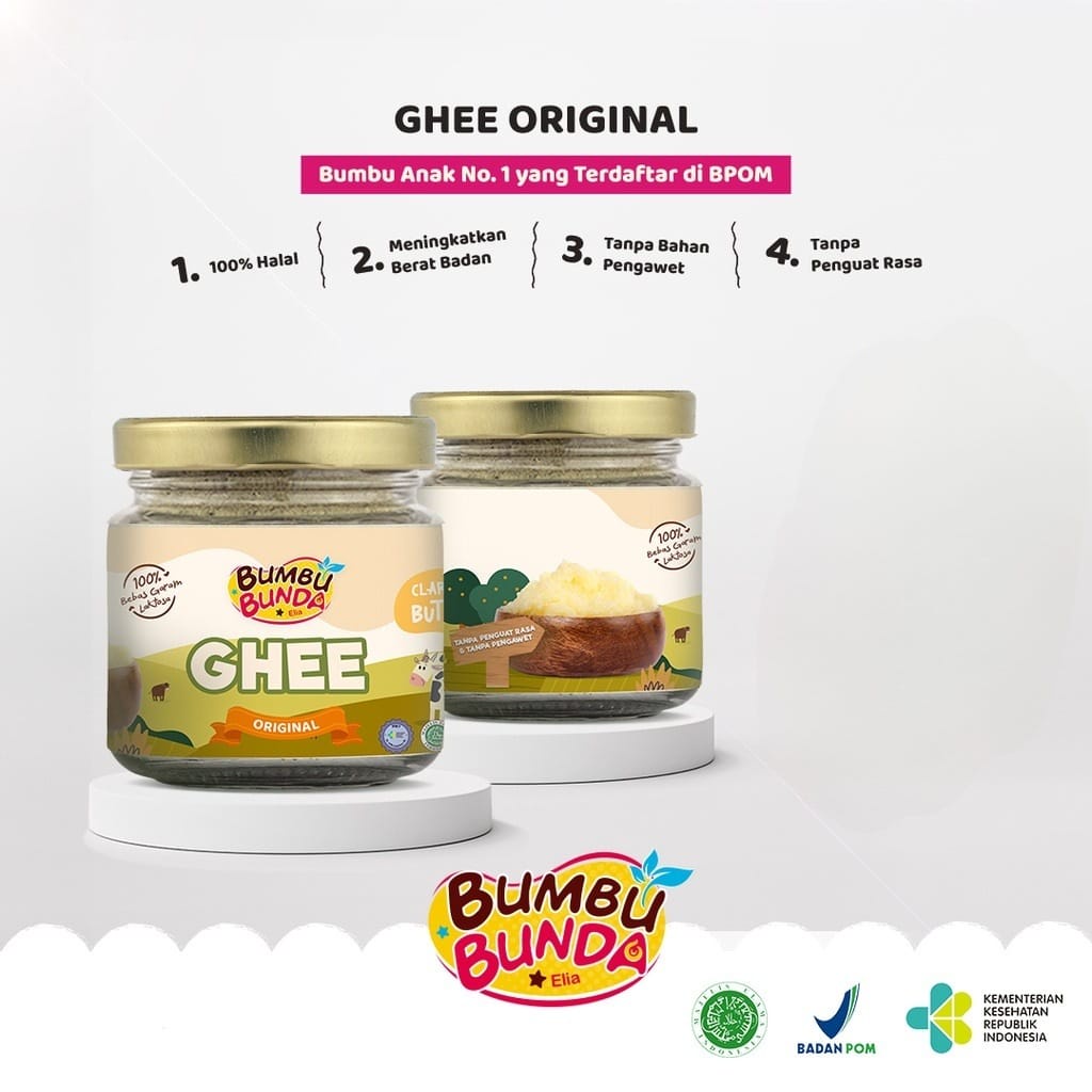 Bumbu Bunda Organic Ghee 80g- Bumbu Masak Mpasi Bayi / Minyak Samin BB-OG