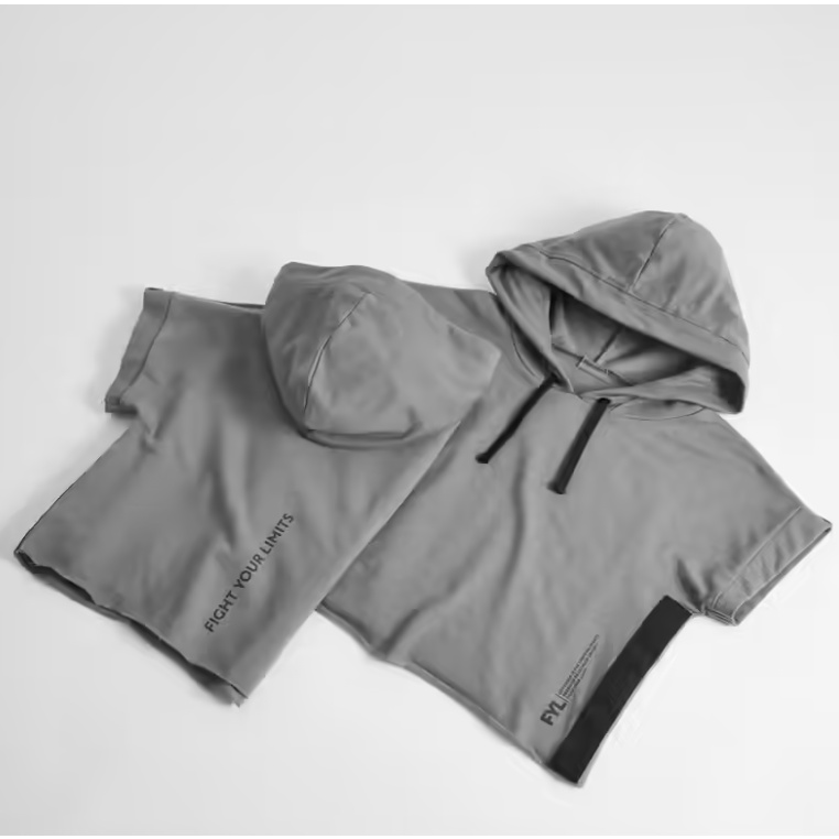 OUTSHOCK 100 Baju Hoodie Lengan Pendek Wanita Boxing