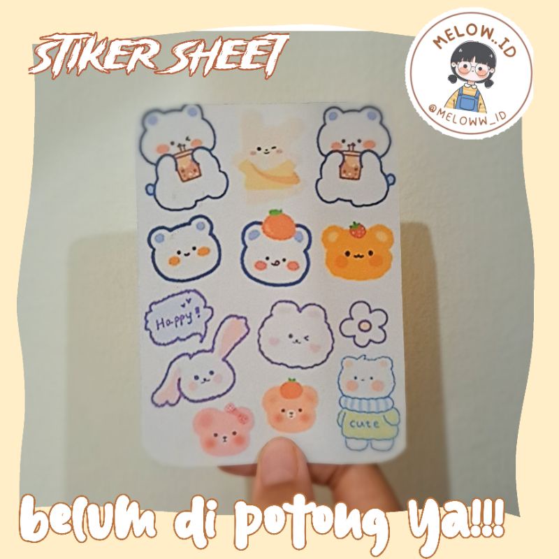 

[part 3] stiker sheets beruang,bear untuk hiasan,jurnal,catatan,gift,dll,belum di potong ya