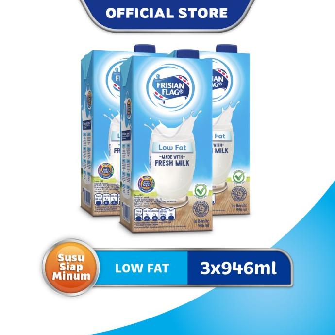 

Frisian Flag Purefarm Susu UHT Low Fat 946ml [3 pcs] TERLARIS TERPERCAYA ORIGINAL