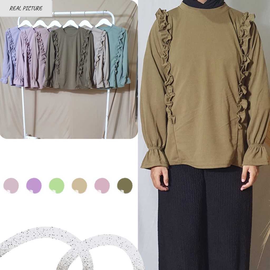 Dailythings Blouse JUMBO Renda Kila Ukuran Fit L sampai XXL LD 102cm Pb 64cm