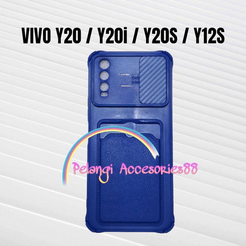 CASE VIVO Y20 / Y20S / Y20i / Y12S CASE SOFTCASE SLEDING WARNA WARNI SLOT CARD