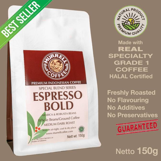 

[BISA COD] ESPRESSO BOLD kopi premium specialty house blend MURRELL COFFEE