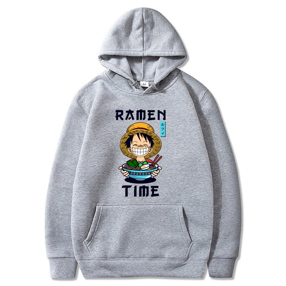 Ramen Time The Luffy  anime Jumper Hoodie II  Sweater Hoodie Trendy II Sweter Oblong Topi Sz M - XL ( Pria &amp; Wanita / Anak &amp; Dewasa )