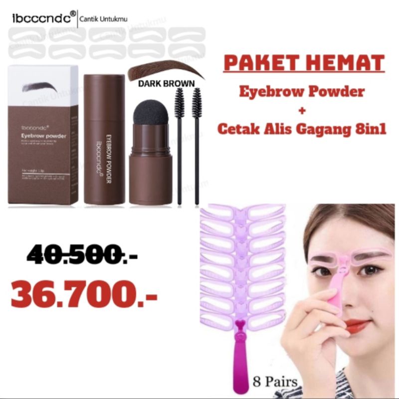 PAKET HEMAT EYEBROW STAMP + CETAKAN ALIS GAGANG 8IN1