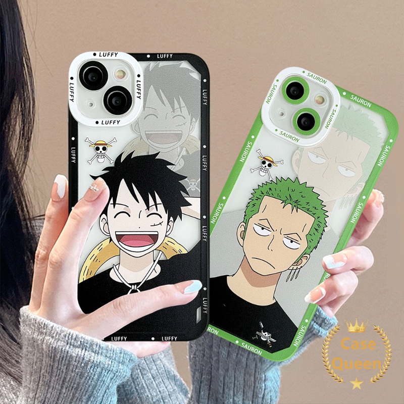 One Piece Case Oppo A17 A16 A54 A15 A57 A12 A55 A95 A96 A77s A17k A94 A15S A12E A7 A9 A5S A76 A3S A16K A74 A5 A31 A1K Reno 7 5 5F 7Z 4F 6 Cartoon Luffy Zoro Anime Soft TPU Cover