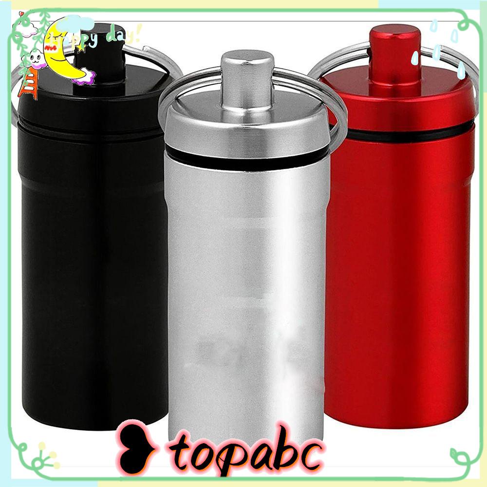 Top Pill Box EDC Sealed Aluminium Gantungan Kunci Obat Outdoor