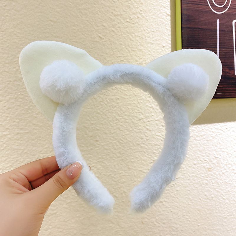 BD065 BANDO FASHION KOREA TELINGA KUCING BULU POMPOM/ fashion KOREA BANDO