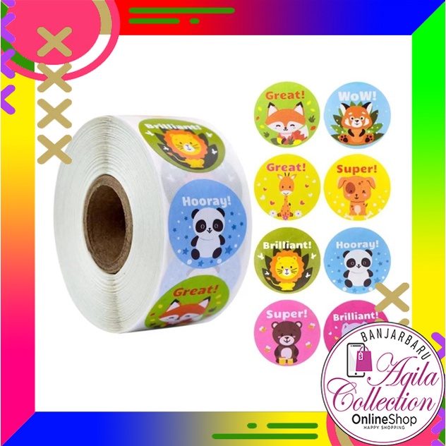 

STIKER BULAT ANIMAL LABEL REWARD ANAK ISI 500 PCS