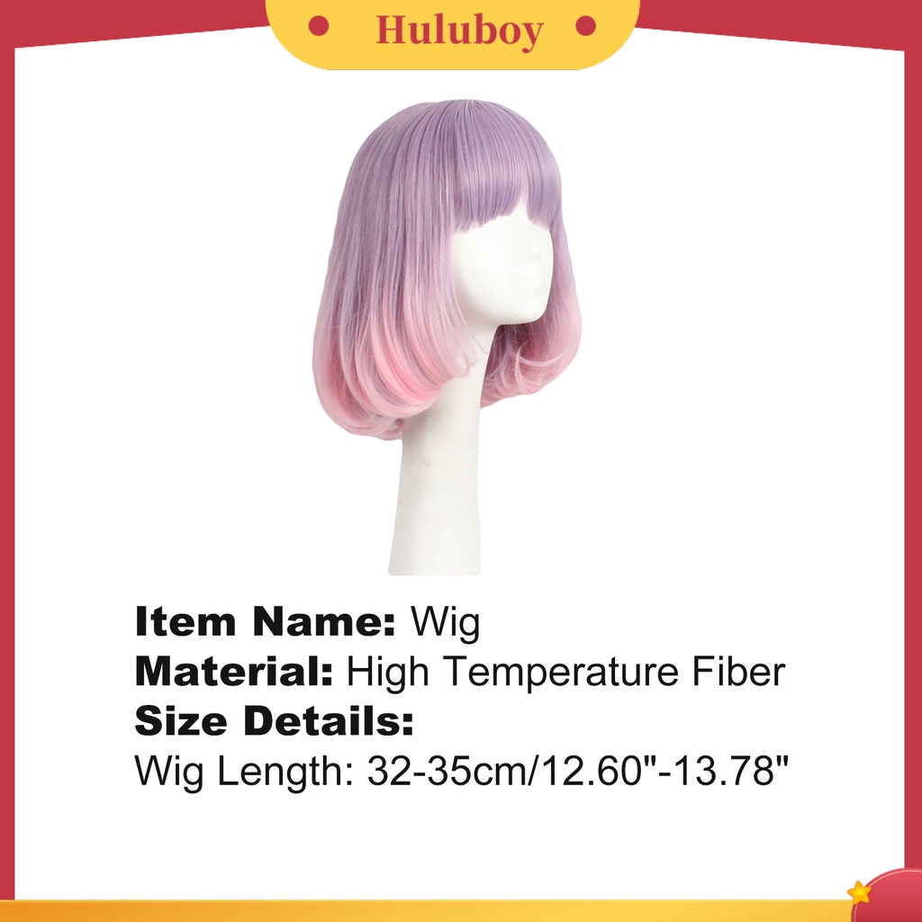 Wig Cosplay Anime Model Keriting Tahan Panas Warna Pink Untuk Wanita