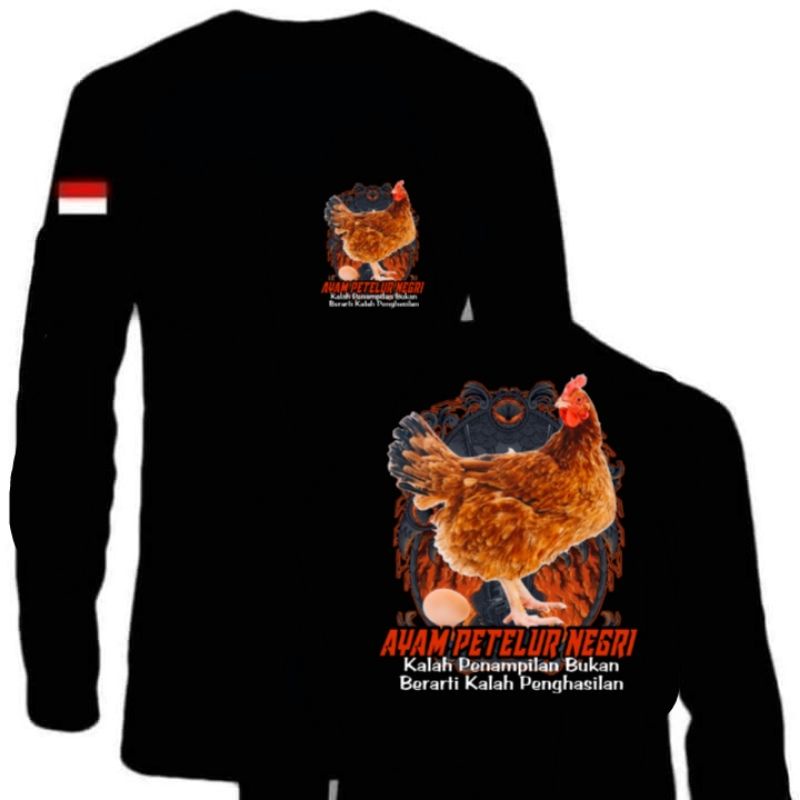 KAOS PETERNAK AYAM PETELUR BAHAN ADEM