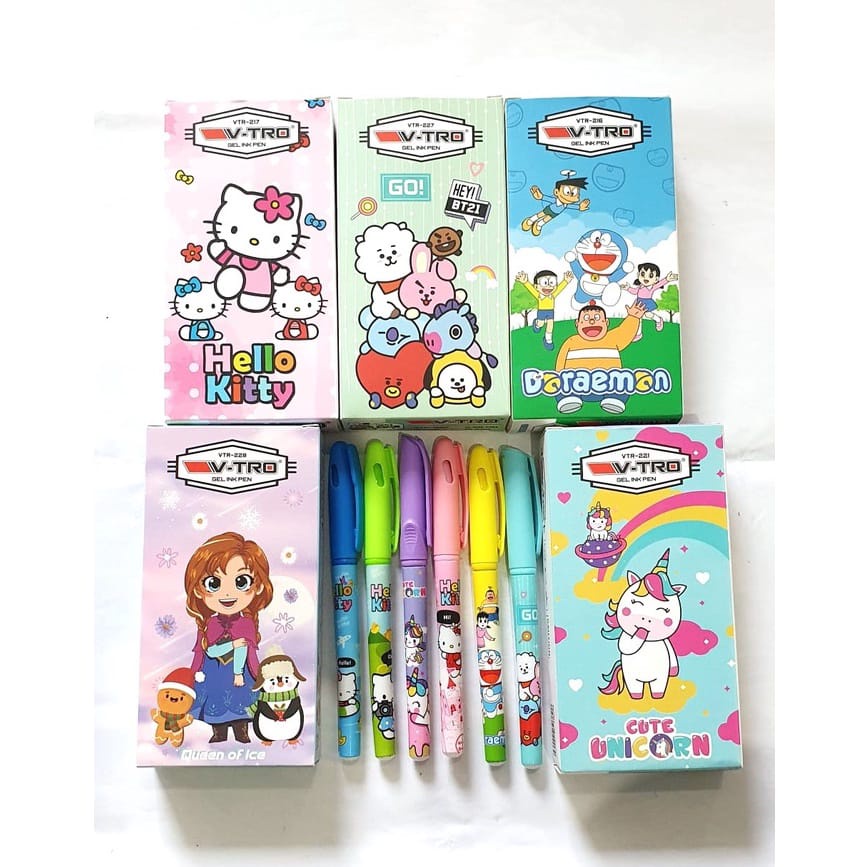 [HUSNA COLLECTION] PULPEN GEL KARAKTER LUCU / PULPEN GEL MURAH