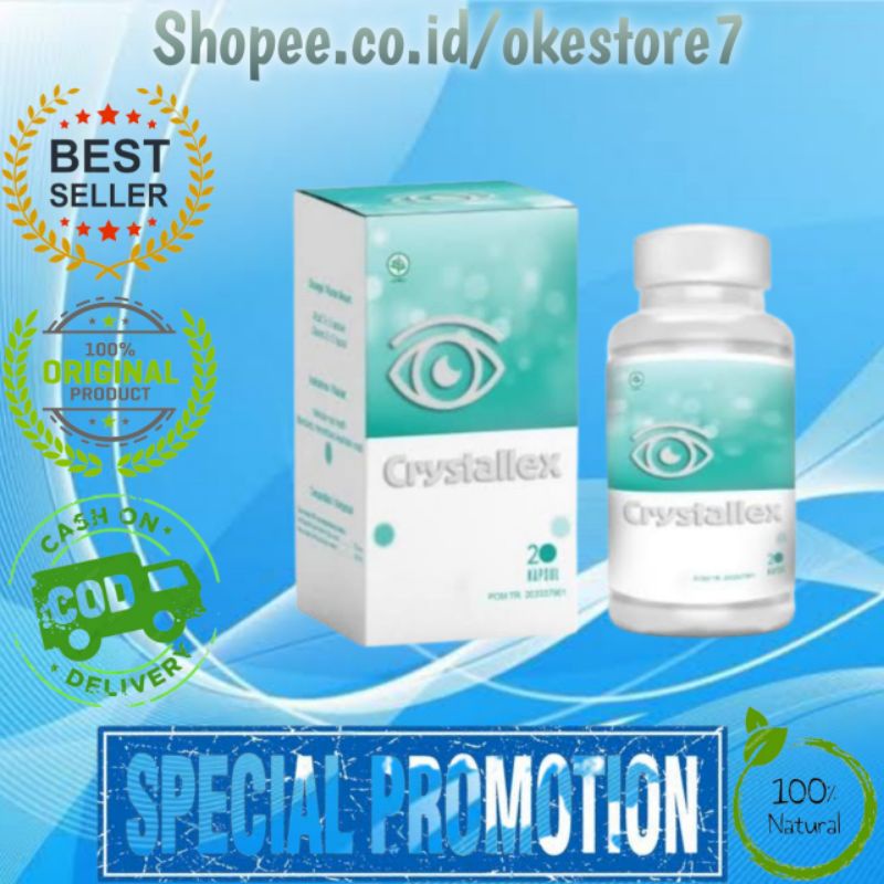 TERLARIS  CRYSTALLEX ASLI - OBAT MATA MINUS KATARAK SILINDER HERBAL - CRYSTALLEX 100% ORIGINAL