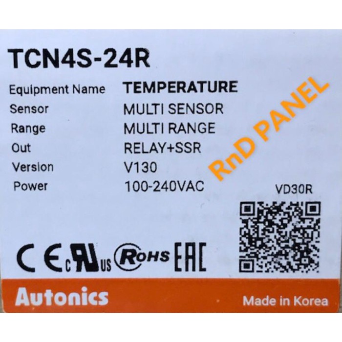 Inte Autonics Tcn4S 24R / Tcn4S-24R / Tcn4S-22R Temperature Controller