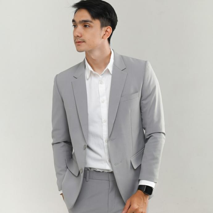Mubeng Elegant Jas slimfit soft grey