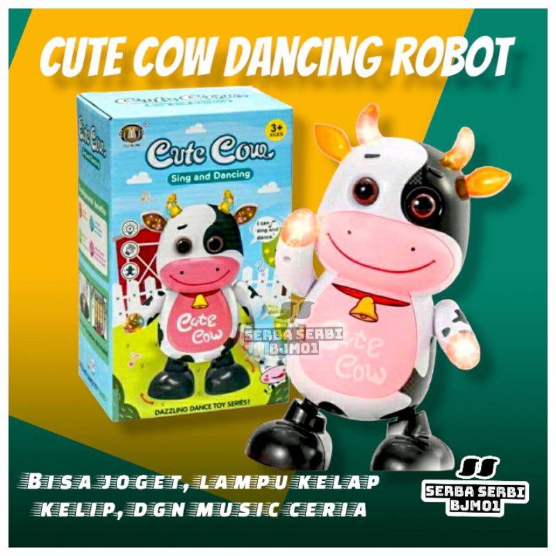 ROBOT SAPI JOGET CUTE COW DANCING MAINAN ANAK ROBOT JOGET BONEKA SAPI LUCU BISA JOGET SERBA SERBI BJM BANJARMASIN