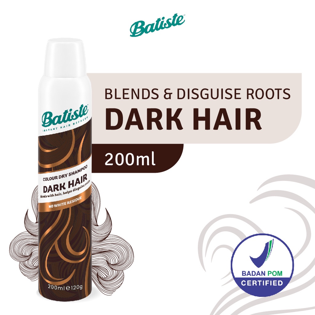BATISTE Dry Shampoo - Shampo Kering Perawatan Penyegar Pembersih Rambut Lepek Berminyak Kotor 200 ml