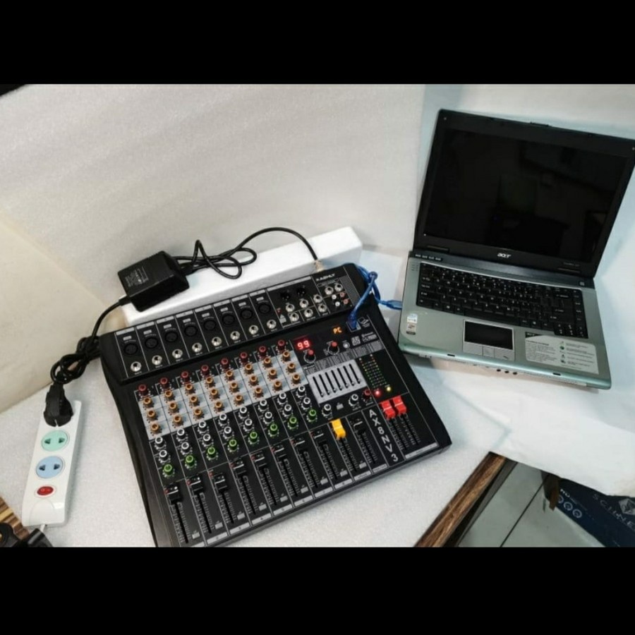 MIXER AUDIO ASHLY AX8N V3/AX8NV3 8CH USB-BLUETOOTH-RECORDING TO PC NEW